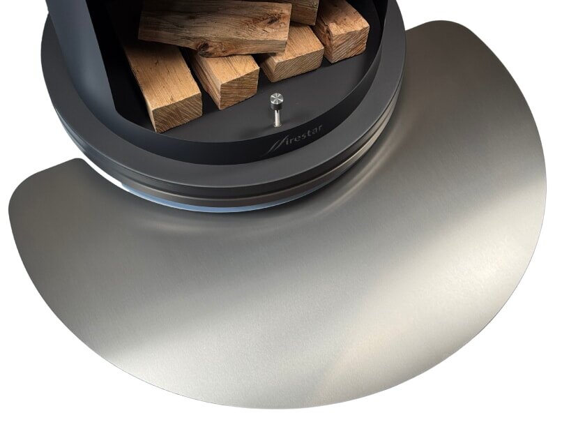 Firestar Vorlegeplatte Edelstahl gebürstet für DN 650 Mesh (3. Generation)