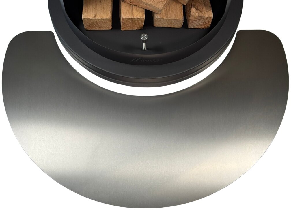 Firestar Vorlegeplatte Edelstahl gebürstet für DN 700 Mesh + Glas (3. Generation)