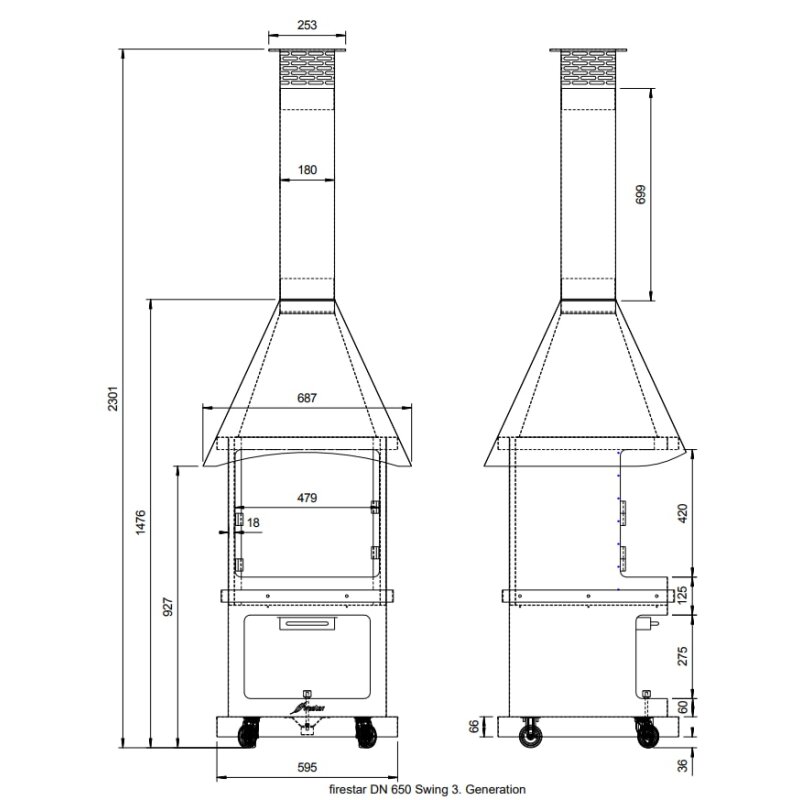 Gartenkamin/ Grill Firestar DN 650 Swing (3. Generation)