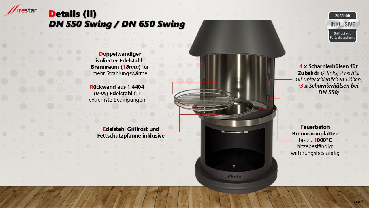 Gartenkamin/ Grill Firestar DN 650 Mesh (3. Generation)