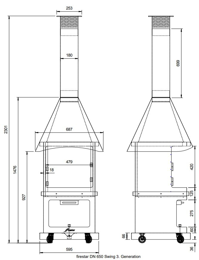 Gartenkamin/ Grill Firestar DN 650 Mesh (3. Generation)