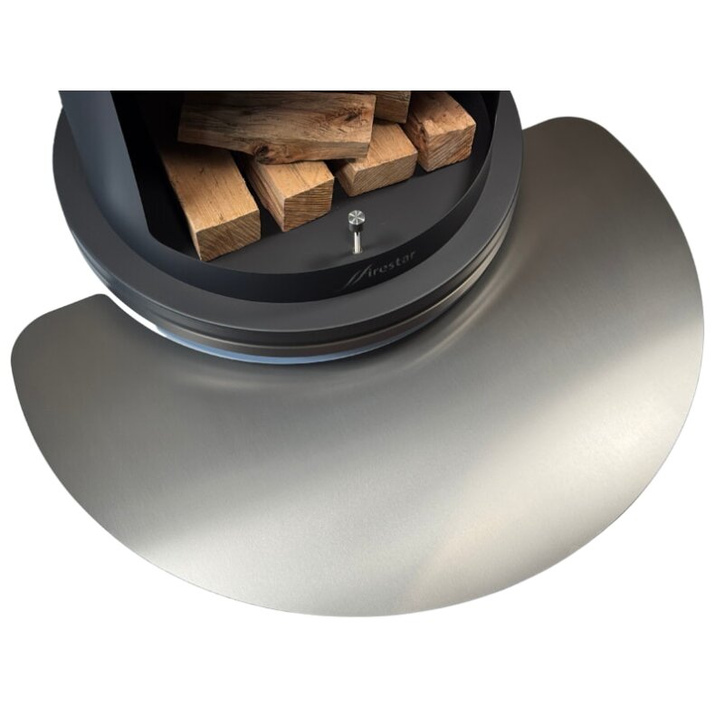Firestar Vorlegeplatte Edelstahl gebürstet für DN 800 Mesh + Glas (3. Generation)