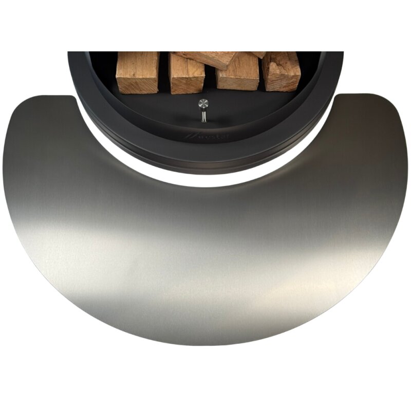 Firestar Vorlegeplatte Edelstahl gebürstet für DN 800 Swing + Swing Glas