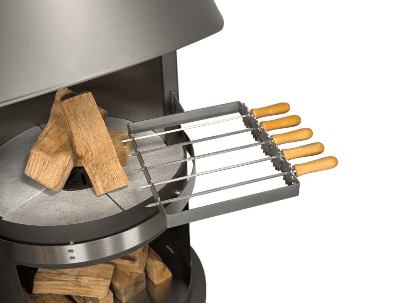 Firestar Grillspieße (5 Stück) für DN 800 Mesh + Glas (3. Generation), Edelstahl