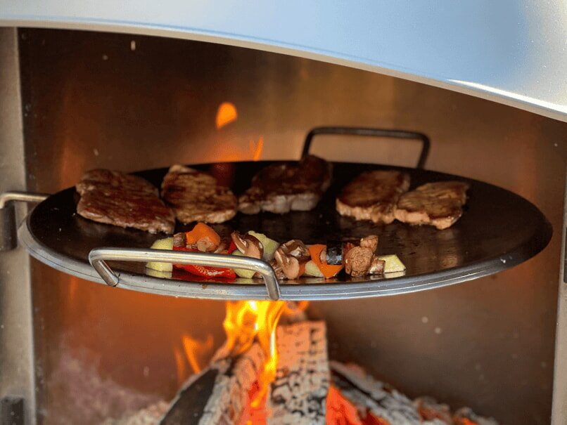 Firestar Steakpfanne Ø45 cm Stahl für DN 800 Mesh + Glas (3. Generation)