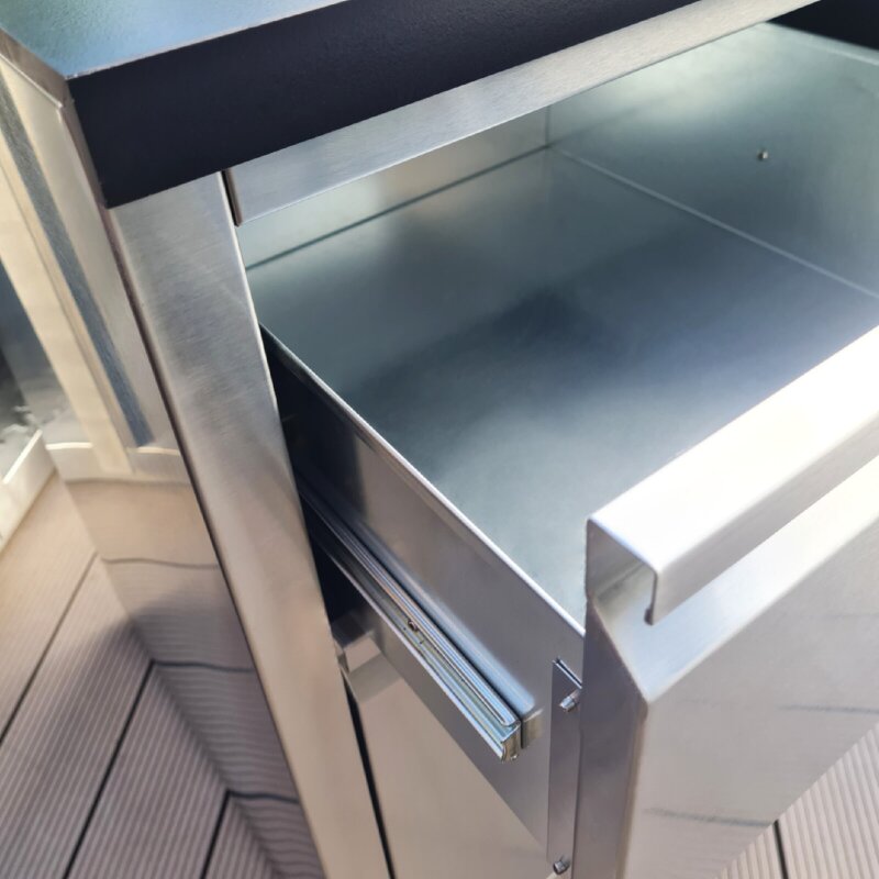 Vivandio Outdoorküche quub - Schubladenmodul, Silber