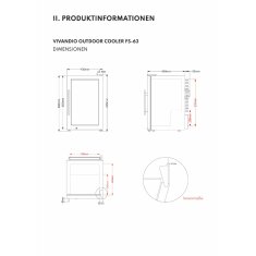 Vivandio Outdoork&uuml;che quub - K&uuml;hlschrank + Kochmodul Induktion - Silber