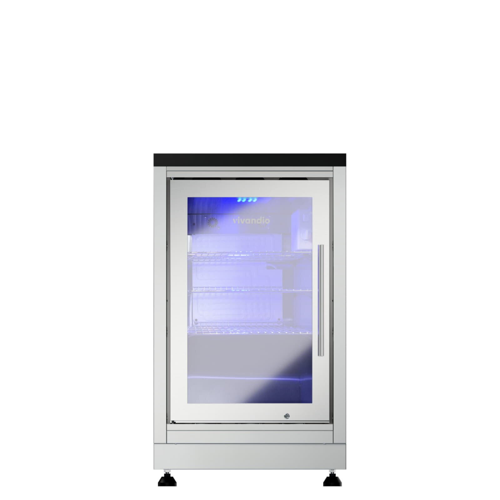 Vivandio Outdoorküche quub - Kühlschrankmodul - Silber