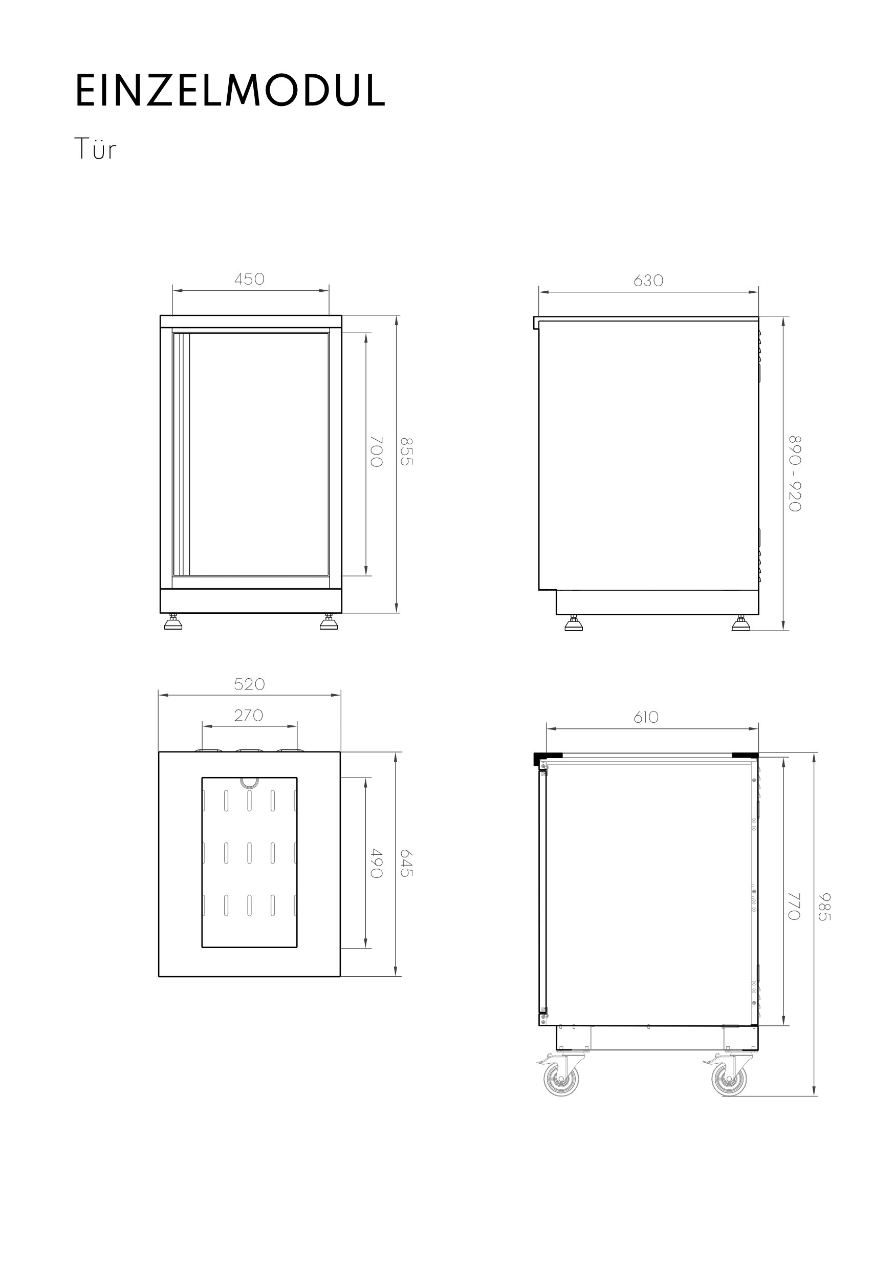 Vivandio Outdoorküche quub - Kochmodul Induktion - Silber