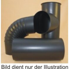Rauchrohr Ø120 x 750 x 0,6 mm gebläut
