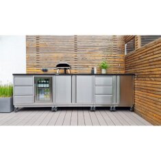 Vivandio Outdoork&uuml;che quub - Doppel Schrankmodul - Silber