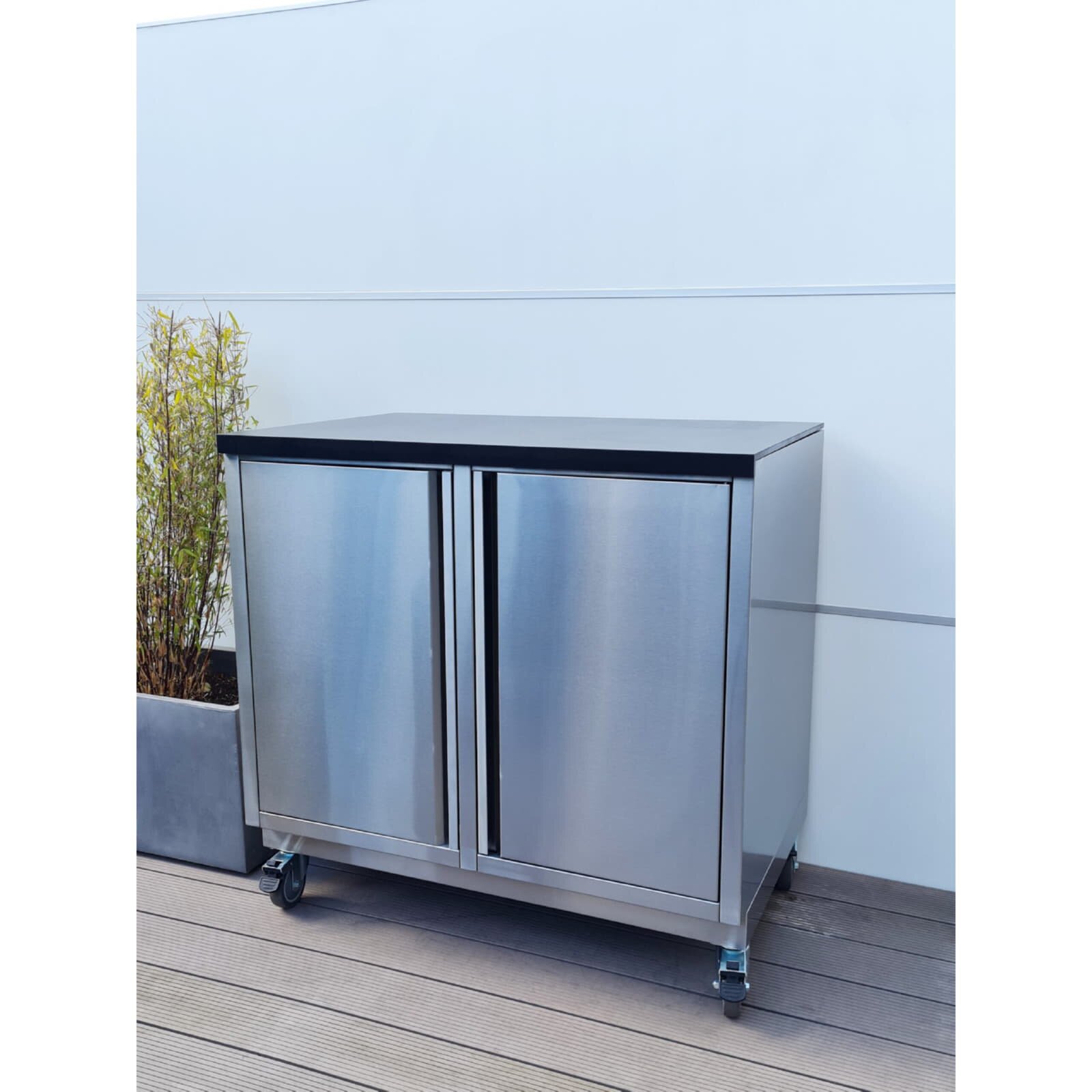 Vivandio Outdoorküche quub - Doppel Schrankmodul - Silber