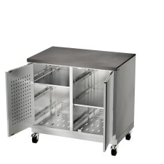 Vivandio Outdoork&uuml;che quub - K&uuml;hlschrank + Schrankmodul - Silber