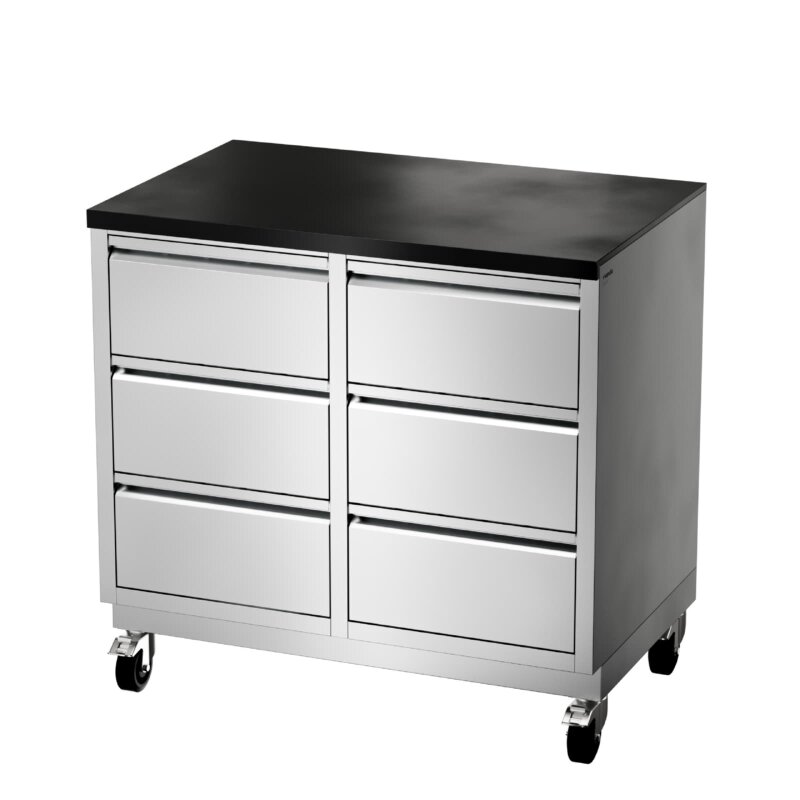 Vivandio Outdoorküche quub - Doppel Schubladenmodul - Silber