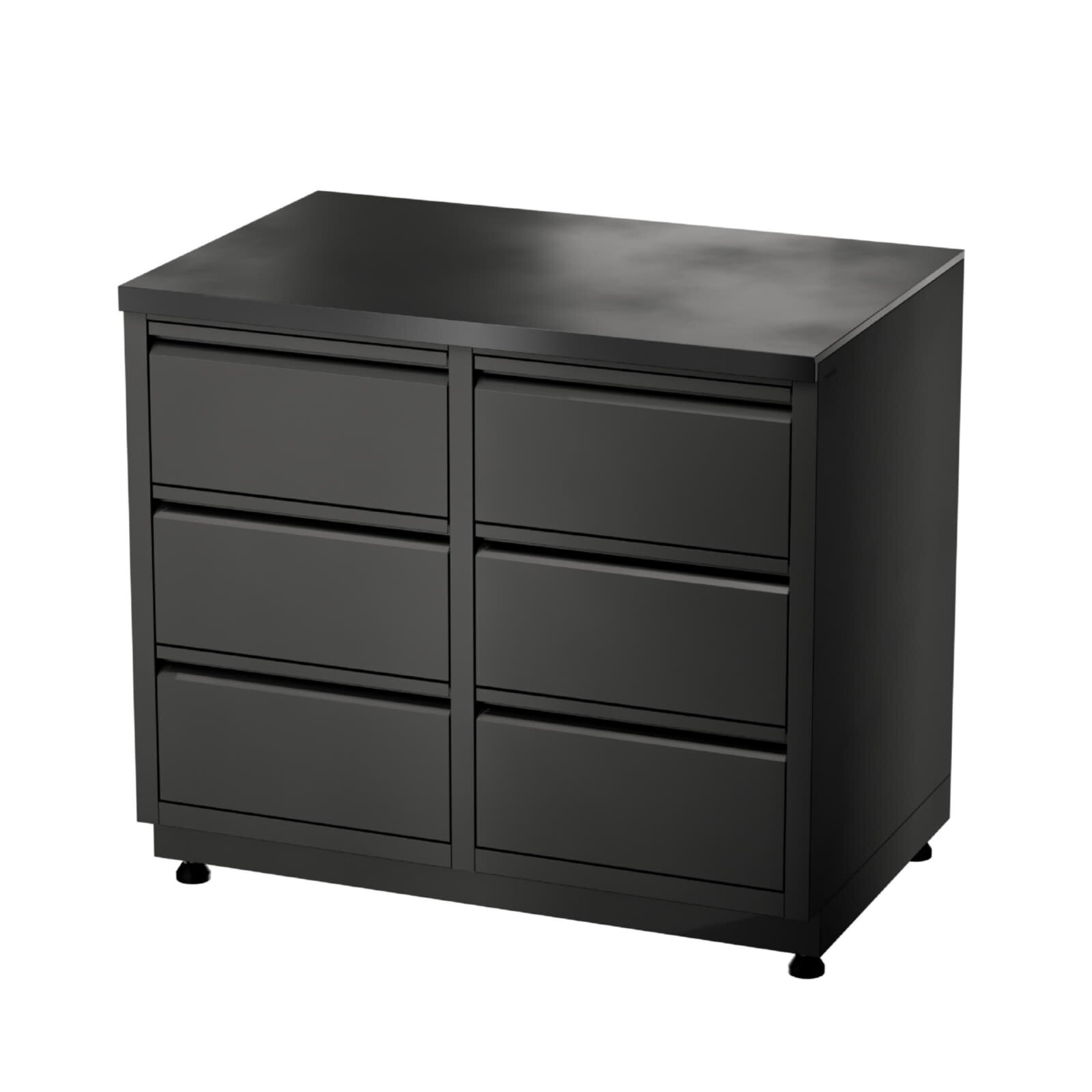 Vivandio Outdoorküche quub - Doppel Schubladenmodul - Schwarz