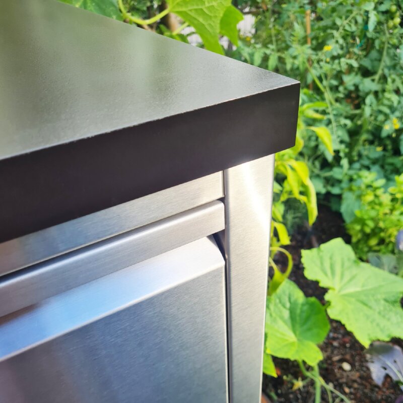 Vivandio Outdoorküche quub - Doppel Kühlschrankmodul - Silber