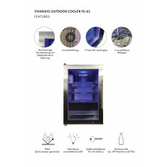 Vivandio Outdoork&uuml;che quub - Doppel K&uuml;hlschrankmodul - Silber