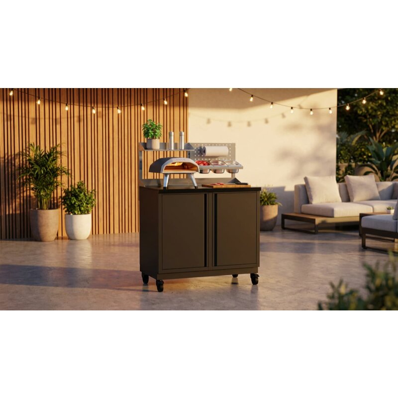 Vivandio quub Tisch für Pizzaofen, Schwarz