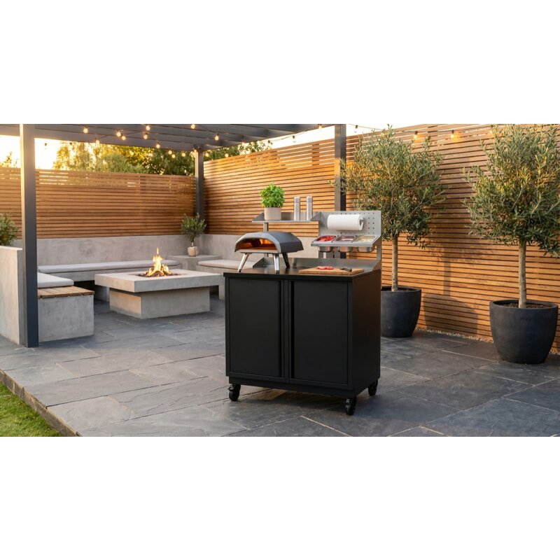 Vivandio quub Tisch für Pizzaofen, Schwarz