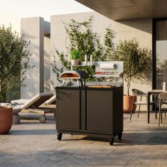 Vivandio quub Tisch für Pizzaofen, Schwarz