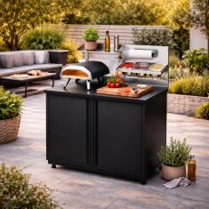 Vivandio quub Tisch für Pizzaofen, Schwarz