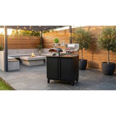 Vivandio quub Tisch für Pizzaofen, Schwarz