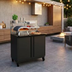 Vivandio quub Tisch für Pizzaofen, Schwarz