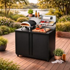 Vivandio quub Tisch für Pizzaofen, Schwarz