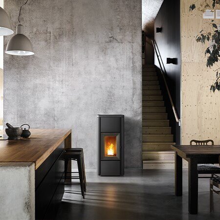 Pelletofen MCZ MIDA Air 8 R 5S (Anschluss hinten) - 8 kW