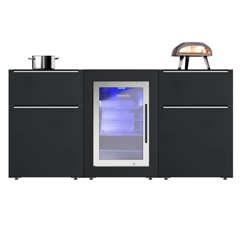 Vivandio elements 302 Basiszeile, mattschwarz