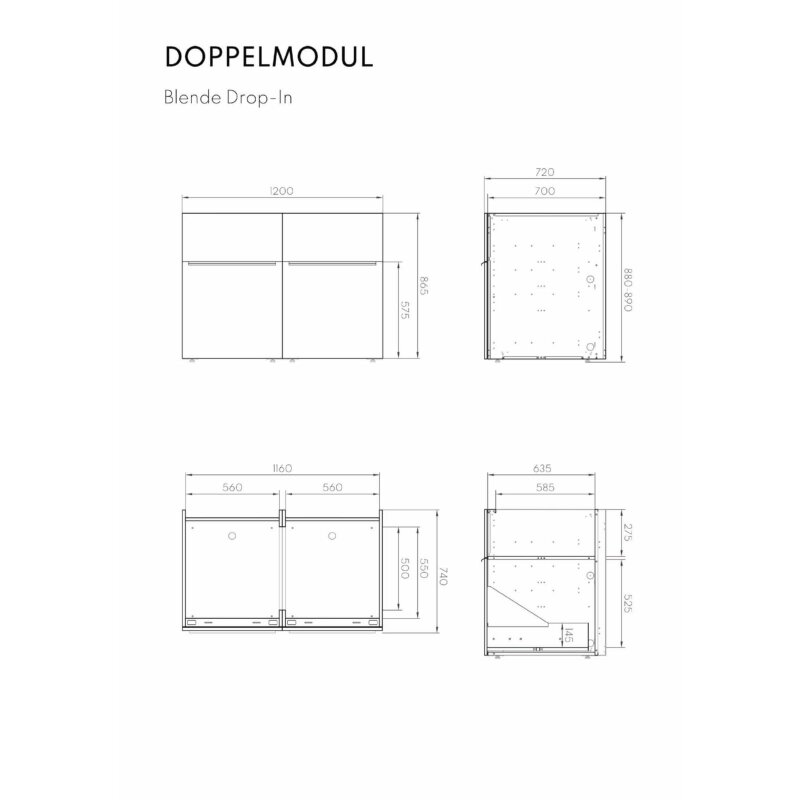 Vivandio elements - Grill Modul, mattschwarz