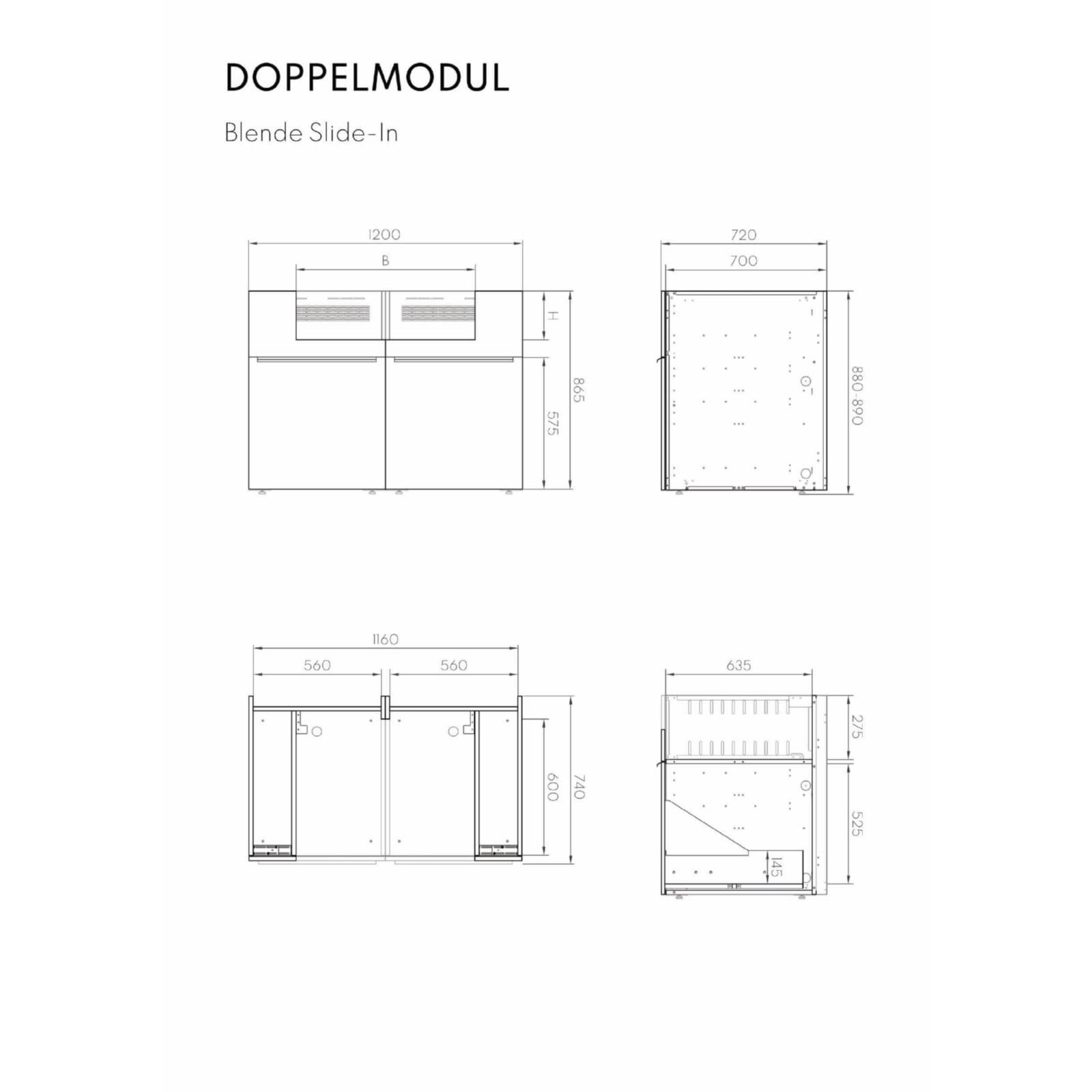Vivandio elements - Grill Modul, mattschwarz