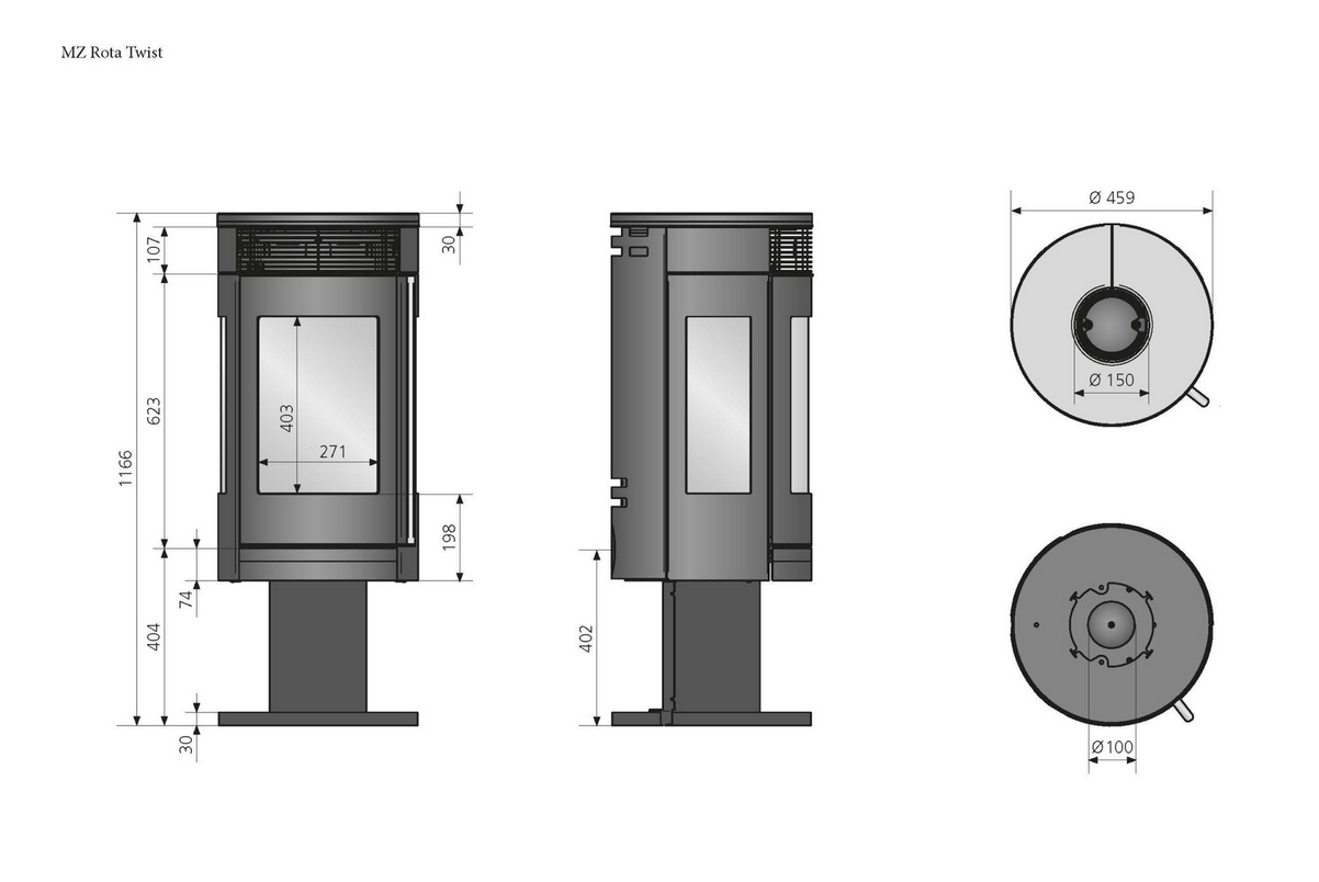 Kaminofen Oranier Rota Twist - 5,5 kW