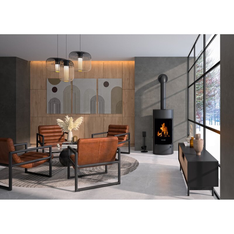 Kaminofen Oranier Polar Neo pureBLACK W+ - 6,5 kW