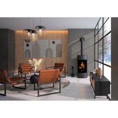 Kaminofen Oranier Polar Neo pureBLACK W+ - 6,5 kW