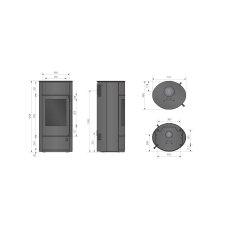 Kaminofen Oranier Polar Neo pureBLACK W+ - 6,5 kW