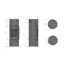 Kaminofen Oranier Arena W+ 2.0 pureBLACK - 7 kW