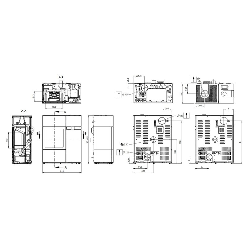 Kombiofen Pellet & Scheitholz Austroflamm Quadra Duo - 7 kW