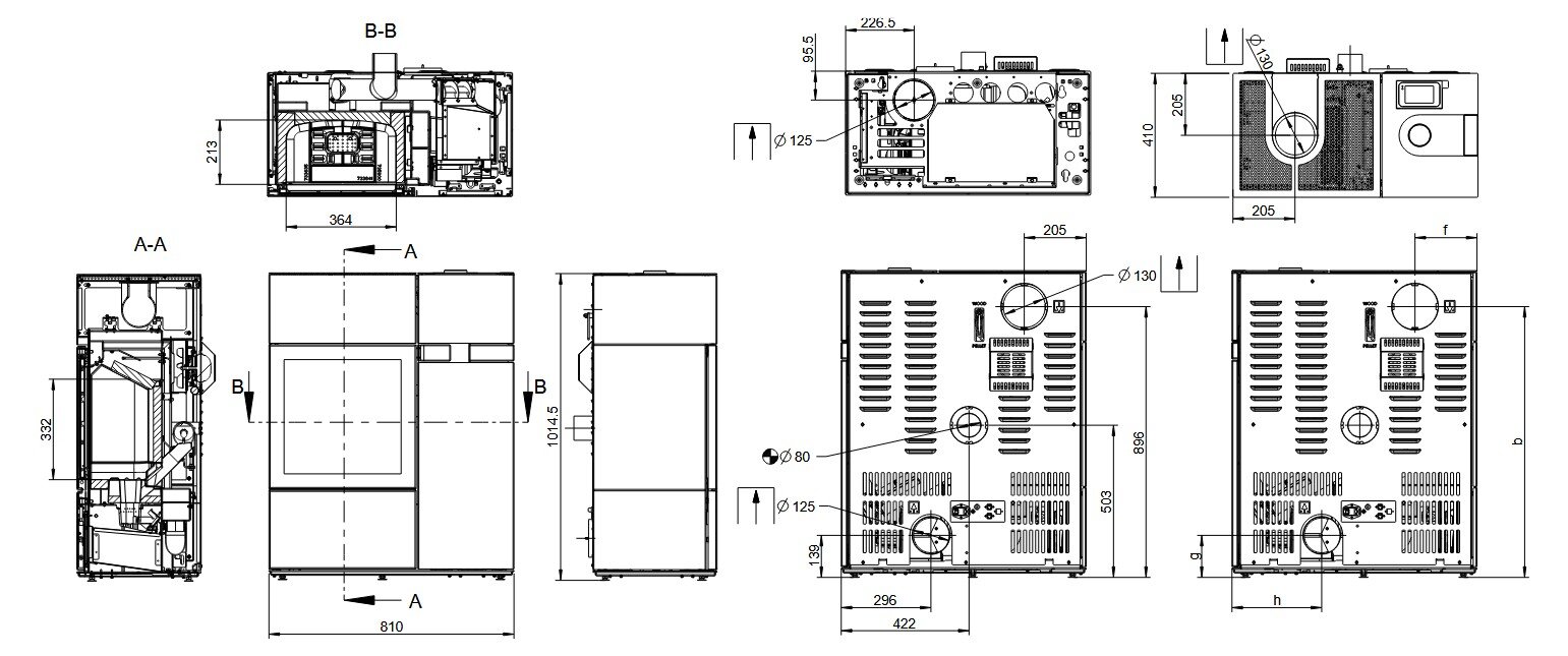 Kombiofen Pellet & Scheitholz Austroflamm Quadra Duo - 7 kW