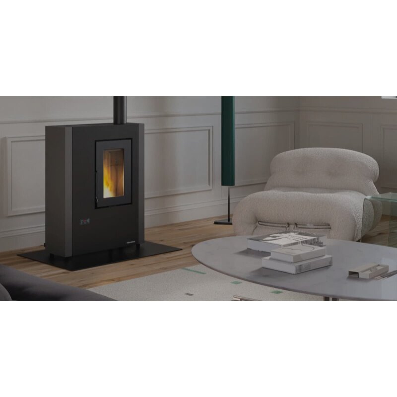 Eckiger Pelletofen La Nordica Extraflame Luiselle - 4,4 kW, bordeaux