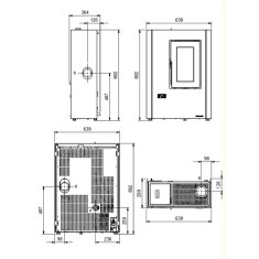 Pelletofen La Nordica Extraflame Luisella 5.0 Maxi - 7 kW