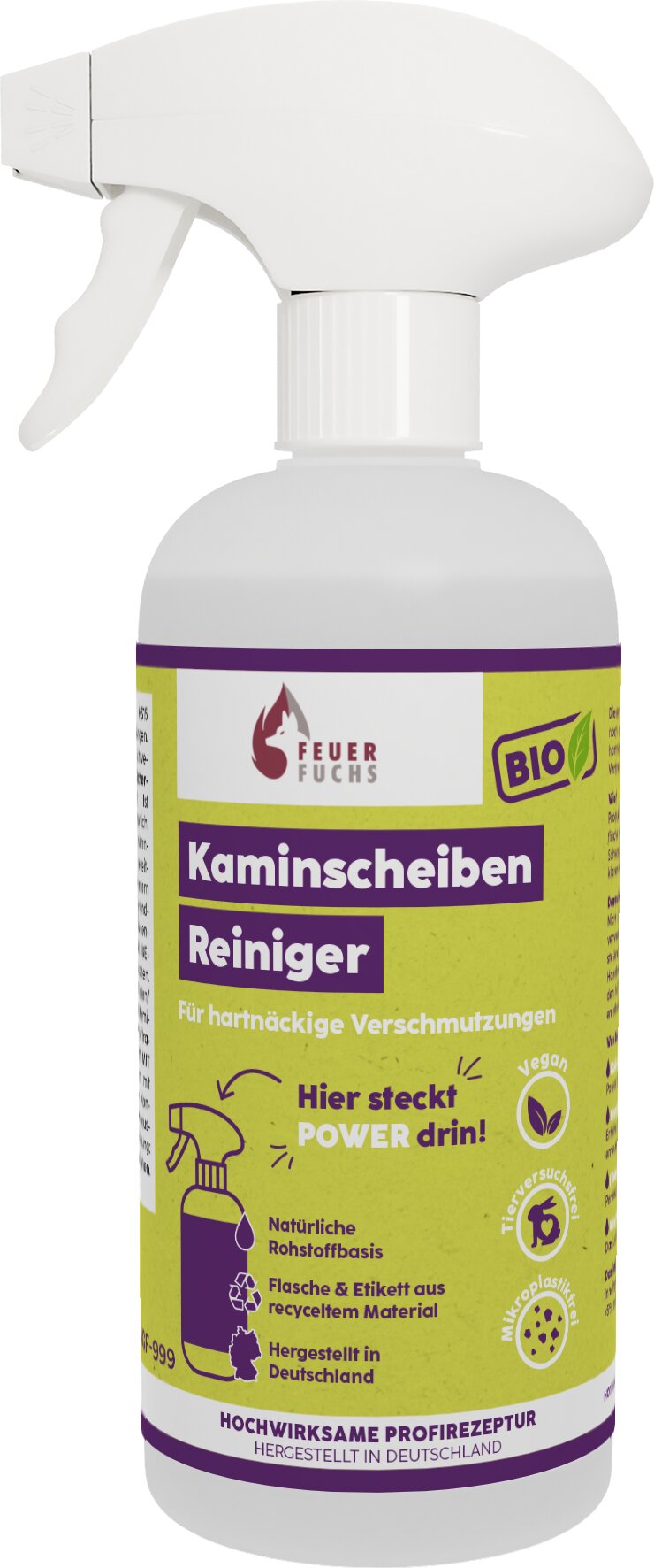 BIO Kaminscheiben-Reiniger 500ml - Feuer-Fuchs