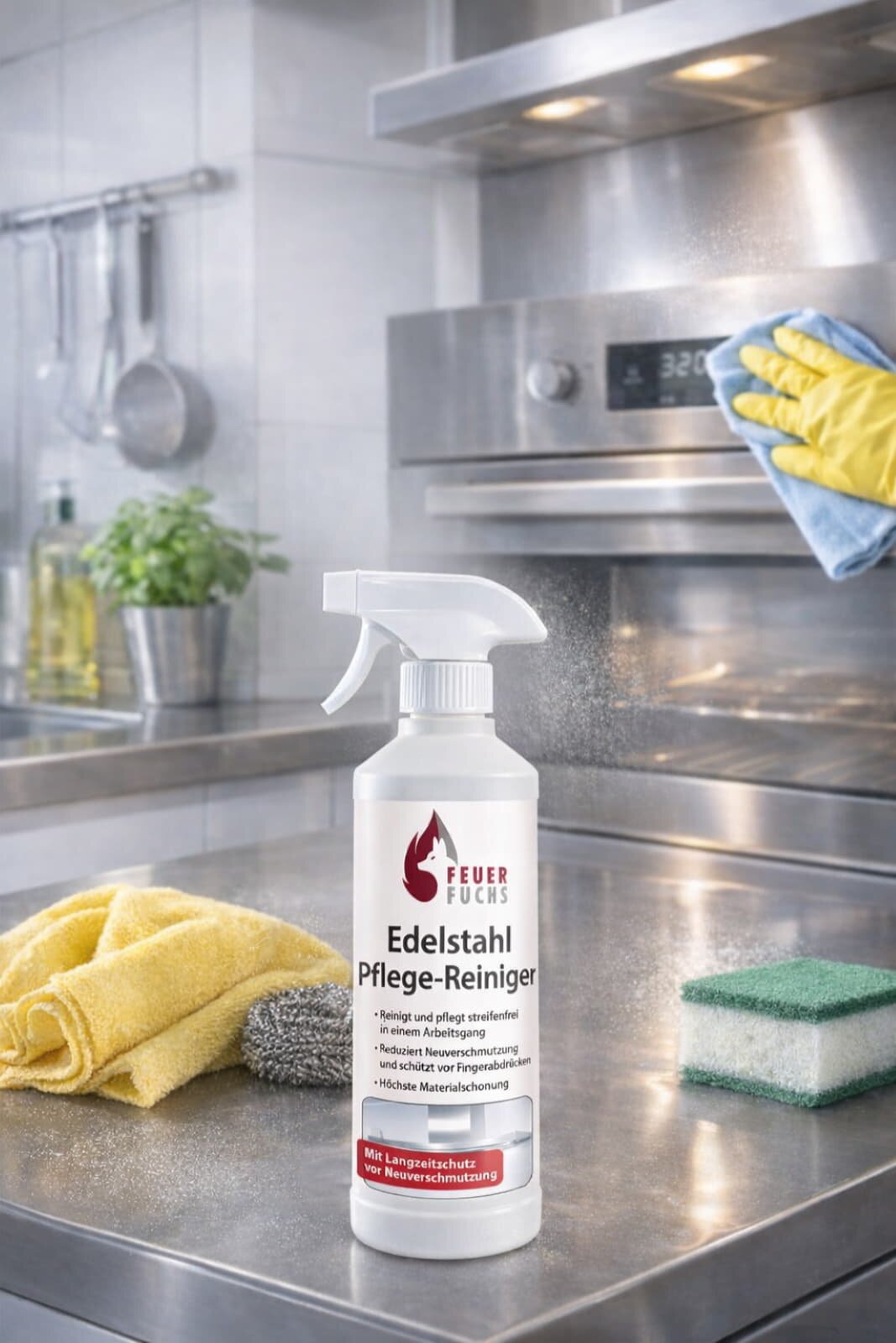 Edelstahl Pflege-Reiniger, 500 ml - Feuer-Fuchs