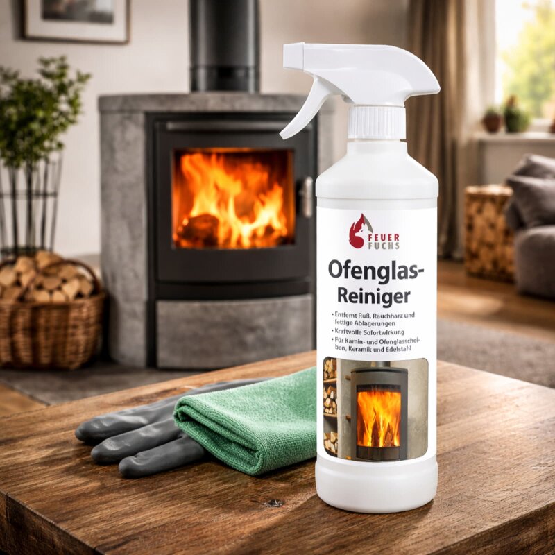 5x Ofenglas-Reiniger, Sprühflasche 500ml - Vorteilspack- Feuer-Fuchs