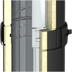 DW-BLACK - Längenelement 1000mm - Ø 150 mm