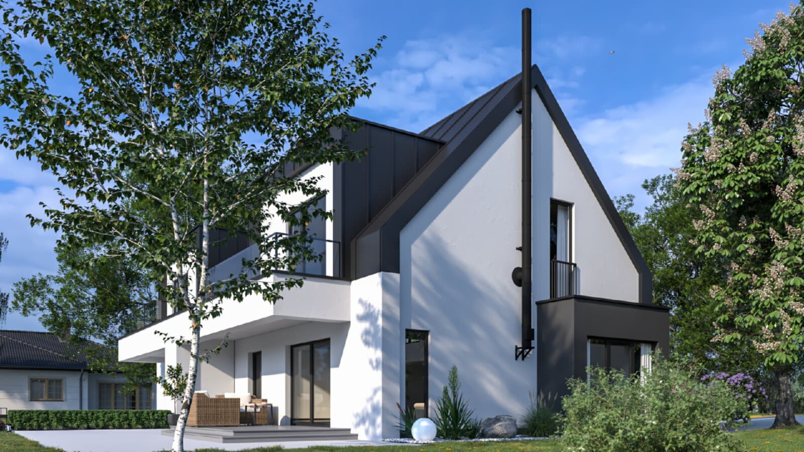 DW-BLACK - Längenelement 1000mm - Ø 150 mm