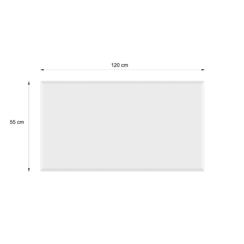 Valo Glasvorlegeplatte Eckig 1200 x 550 mm, Stärke 6 mm mit geschliffenen Kanten