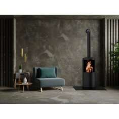 Valo Glasbodenplatte Rechteck 1000 x 1200 mm, Stärke 6mm mit geschliffenen Kanten - Schwarz