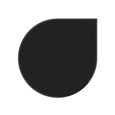 Valo Glasbodenplatte Tropfenform 1100 x 1100 mm,...