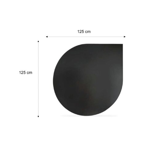 Valo Stahlbodenplatte Tropfenform 1250 x 1250 mm,...